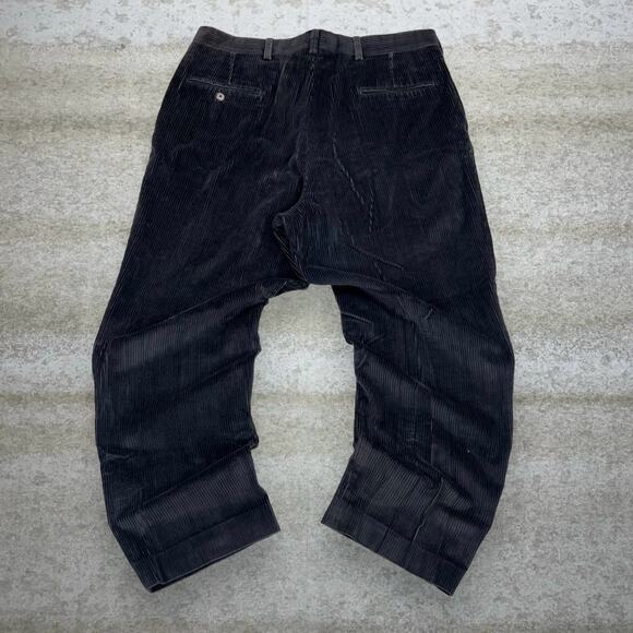 Vintage Austin Reed Corduroy Pants Mocha Brown Baggy Wide Leg Fit Pleated 90s - Picture 1 of 4